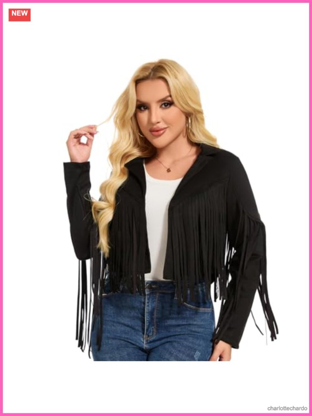 Faux Suede Fringe Western Jacket Tassel Motorcycle Hippie Costume